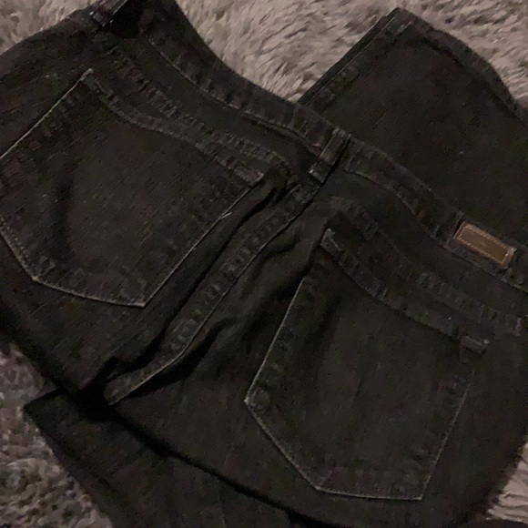 Riders boot cut black distressed denim pants - Picture 6 of 6